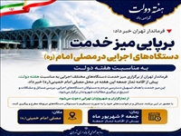 برپایی میز خدمت دستگاه‌های اجرایی در مصلی امام (ره) به مناسبت هفته دولت